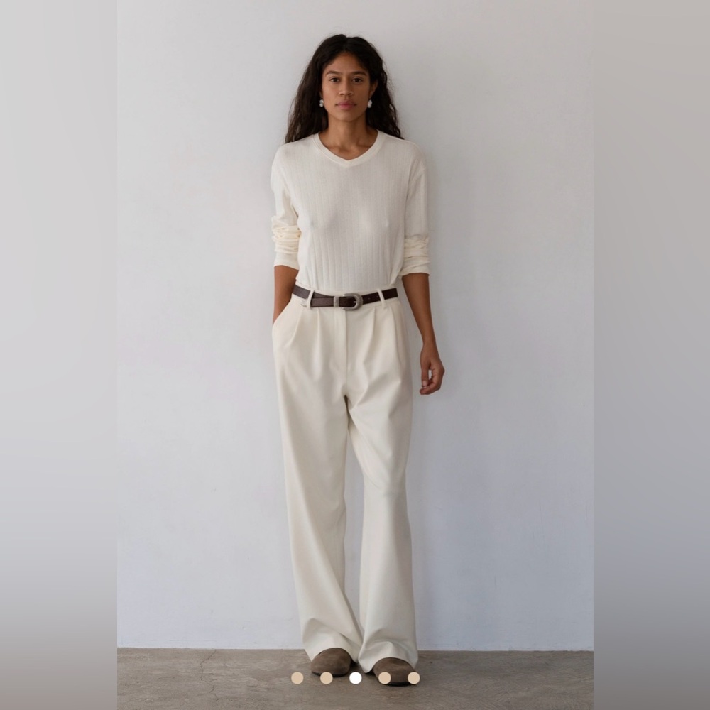 Donni Flannel Pleated Trouser - Picture 2 of 6